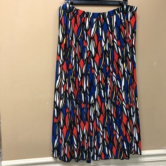 Premise Primary Colors Red Blue Yellow White Pull On Skirt Size XL NWT - Picture 1 of 5